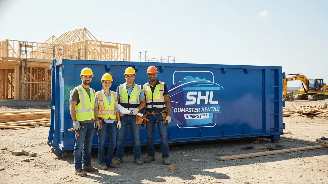 SHL Dumpster Rental Spring Hill crew on a construction jobsite